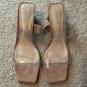 Schutz- Taina Vinyl & Leather Sandal